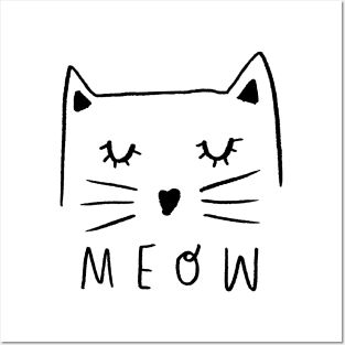 Meow Cat Posters and Art